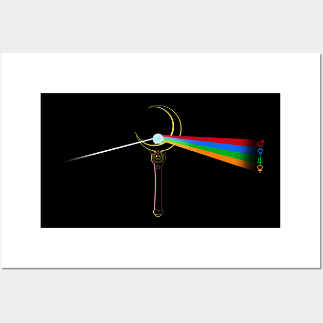 Dark Side of the Moon Crystal Wall Art by GoldenLegend